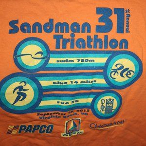 31st Sandman Triathlon Va Beach Tee shirt 2XL